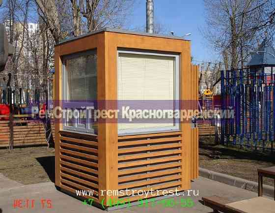 Пост охраны размеры 1,6х1,6х2,5м стиль «Эко», снаружи бруски лиственницы Москва
