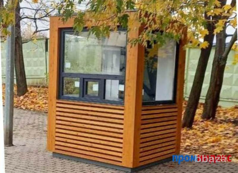 Пост охраны размеры 1,6х1,6х2,5м стиль «Эко», снаружи бруски лиственницы Москва - изображение 1