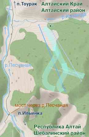 Территории в горах Алтая под горнолыжный комплекс с пантолечением, у речки. Белокуриха