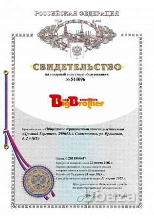 Товарный знак "Big Brother (быстро & всегда)" Севастополь - photo 2