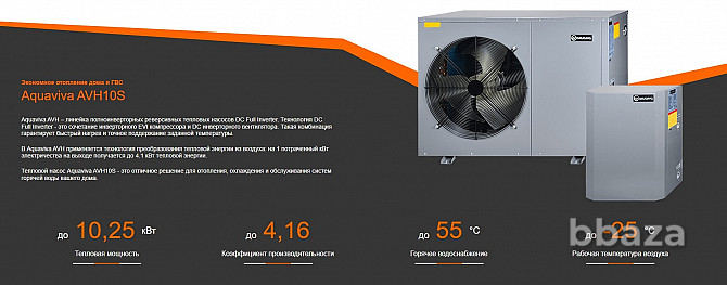 Тепловой насос для дома Aquaviva AVH10S (10.25 кВт) Москва - изображение 3