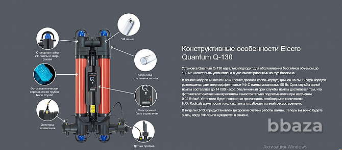 Ультрафиолетовая фотокаталитическая установка Elecro Quantum Q-130 Москва - изображение 3