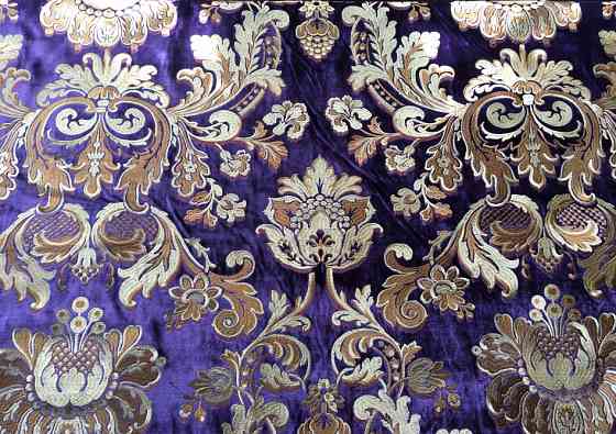Бархат и натуральные шёлковые ткани для портьер и мягкой мебели Боровск