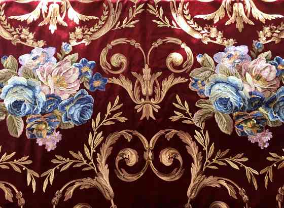 Бархат и натуральные шёлковые ткани для портьер и мягкой мебели Боровск