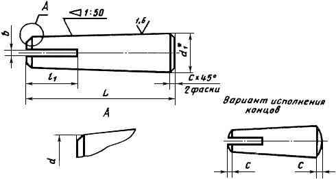 Штифт конический ГОСТ 19119-80 Москва