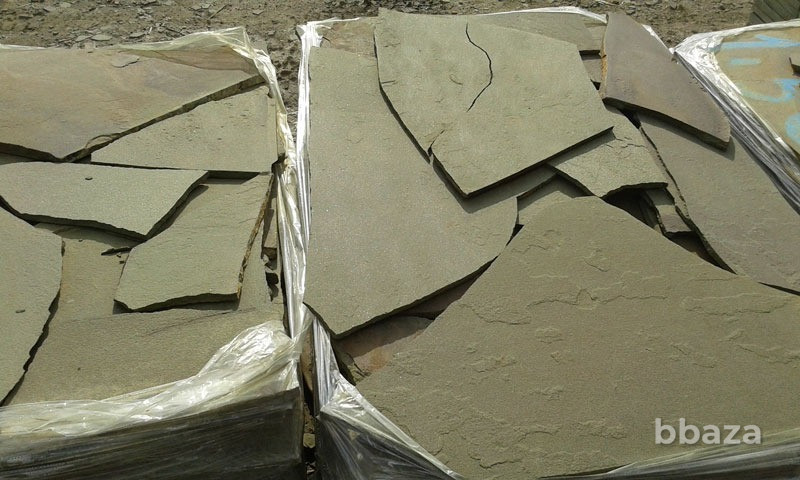 Камень природный серо-зеленый песчаник натуральный пластушка Шахты - изображение 1