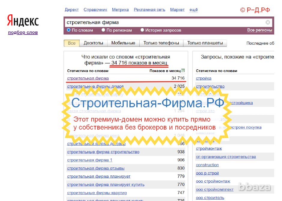 Строительная-Фирма.РФ - купить домен для строй-фирмы, отделки, ремонта Москва - изображение 2