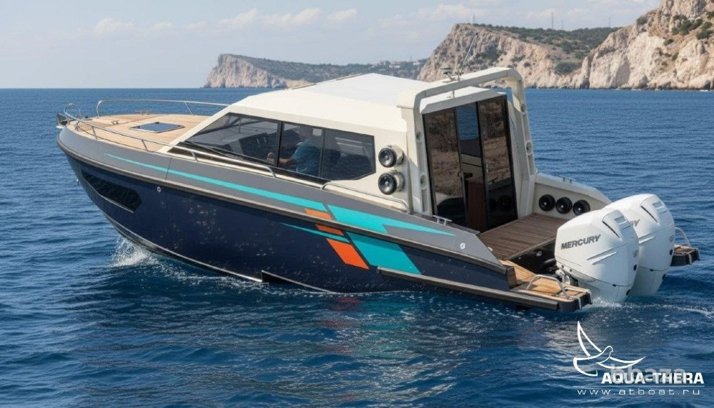 Алюминиевый катер Атлантик 8.7 с реданом, кабинник на заказ Самара - изображение 1