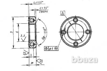 Гайка круглая с отверстиями на торце «под ключ» ГОСТ 6393-73 Москва - изображение 1