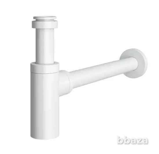 Сифон для раковины Equation ø32 мм цвет белый металл Москва - изображение 1