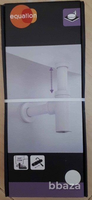 Сифон для раковины Equation ø32 мм цвет белый металл Москва - изображение 3