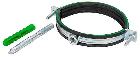 Хомут сантехнический со шпилькой 10x100 ,дюбелем д/труб 4" (108-116мм) М10 Москва