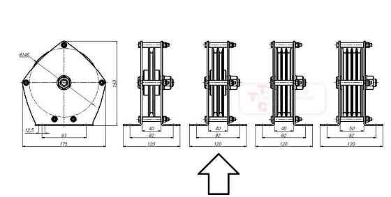 Блоковая сборка из 2-х одноручьевых блоков 146мм, в типа "В"Б1-146-6-В Москва