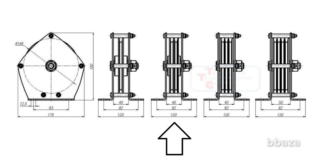 Блоковая сборка из 2-х одноручьевых блоков 146мм, в типа "В"Б1-146-6-В Москва - изображение 2