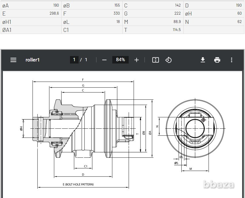 Опорный каток 57695629 гусеничных ходовых систем Санкт-Петербург - изображение 1