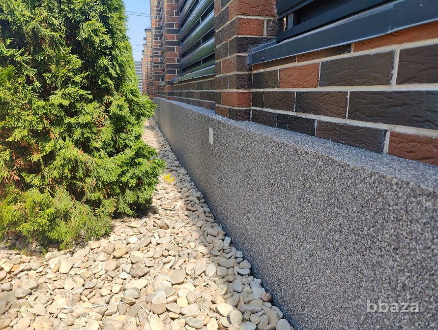 Ремонт и отделка цоколя забора декоративной штукатуркой – Ростов-на-Дону Ростов-на-Дону - изображение 1