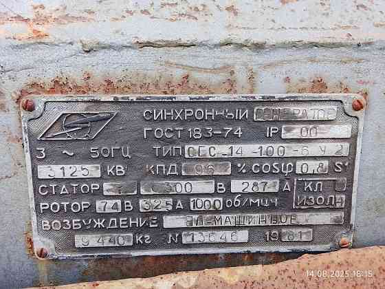 Генератор синхронный СГС-14–100-6У2 Москва