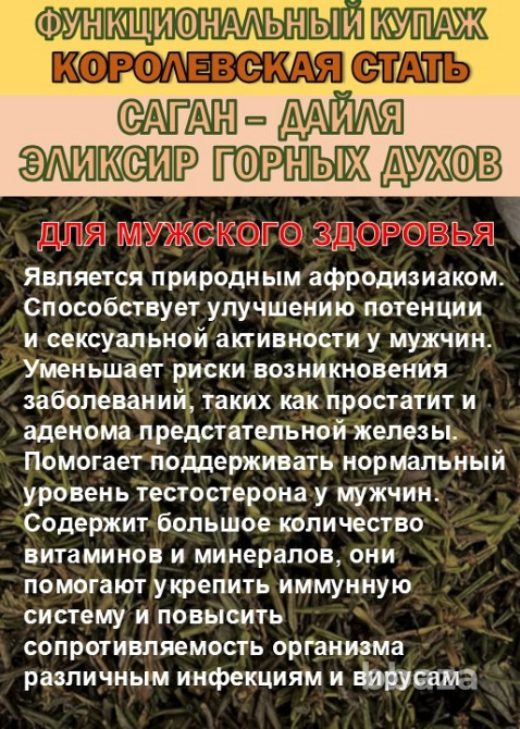Функциональный купаж «КОРОЛЕВСКАЯ СТАТЬ» Зелёный чай №110 и Саган-дайля Сочи - изображение 5