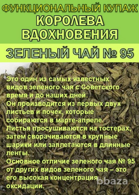 Функциональный купаж «Королева Вдохновения» Зелёный чай №95 цветы Османтуса Сочи - изображение 2