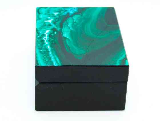Малахит с Хризоколлой - Коллекционная Шкатулка Москва