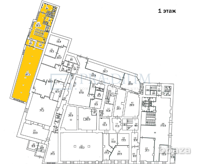 Сдается помещение свободного назначения 982 м² Москва - изображение 10