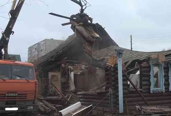 Демонтаж дачных домов, бань ломовозом и вывоз мусора Нижний Новгород