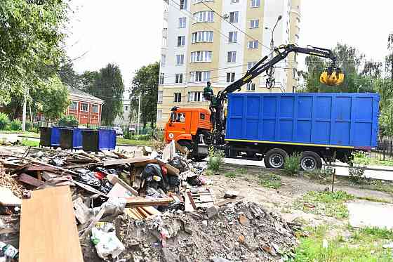 Вывоз мусора и хлама ломовоз щипач 30 кубов Нижний Новгород
