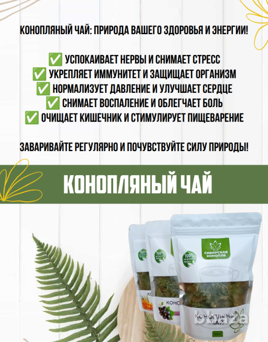 Конопляный травяной чай из Сибири Новосибирск - изображение 3