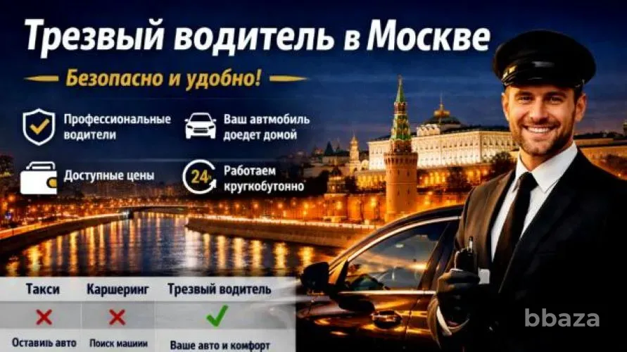 Трезвый водитель в Москве: надежный вариант для безопасных поездок Москва - изображение 1