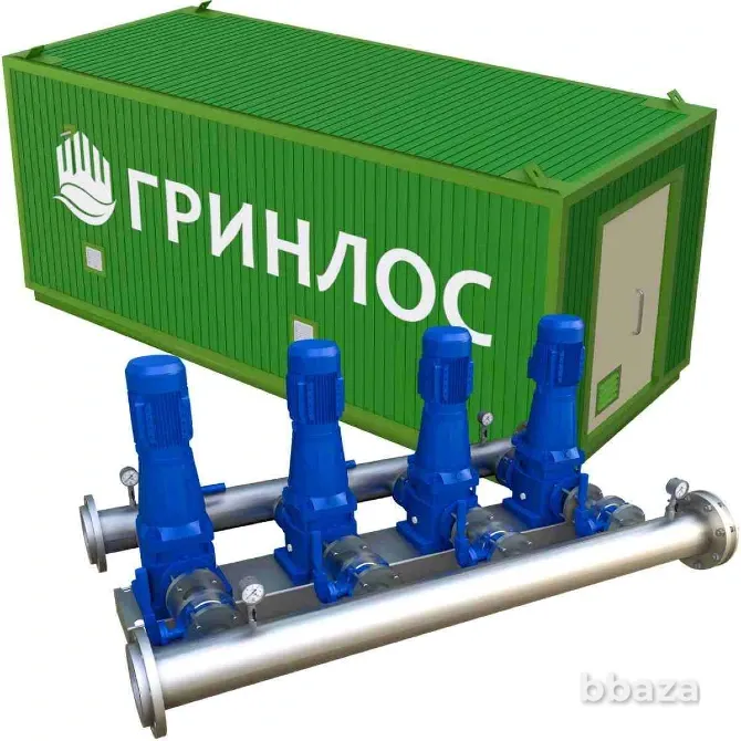 ГРИНЛОС Насосная станция второго подъема 400 м3/ч в модульном здании Москва - изображение 1