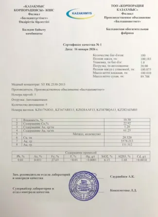 Медный концентрат 20-30% оптовые поставки на экспорт. Москва