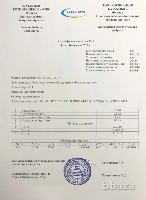 Медный концентрат 20-30% оптовые поставки на экспорт. Москва - изображение 2
