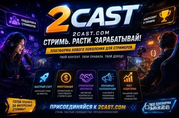 Онлайн-платформа 2Cast – инновации в мире стриминга Москва - изображение 1