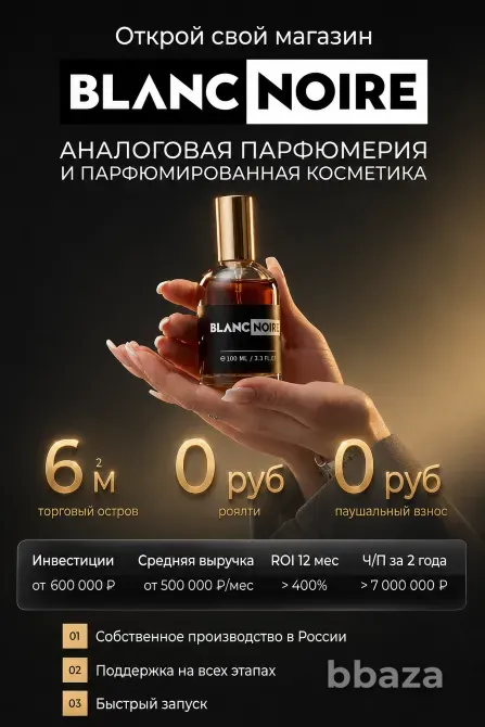 Франшиза островка парфюмерии "blanc noire" - с наценкой 300% Белгород - изображение 1