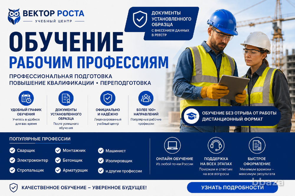 Обучение сотрудников рабочих профессий по всей России Краснодар - изображение 1