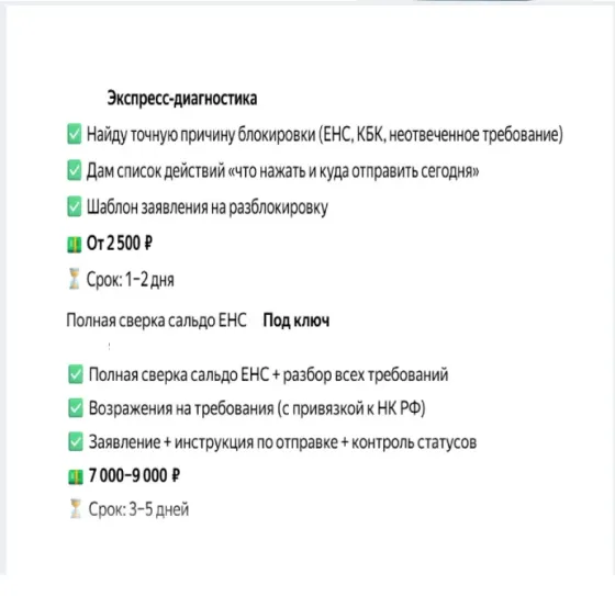 Сверка с ФНС и разбор блокировок/списаний счета Чебоксары