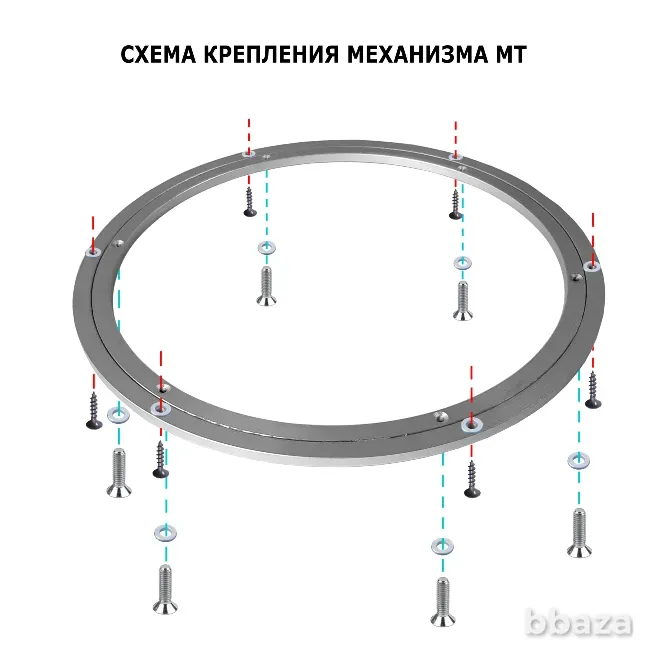 Кольцевые подшипники с резьбовыми отверстиями для поворота стола Москва - изображение 4