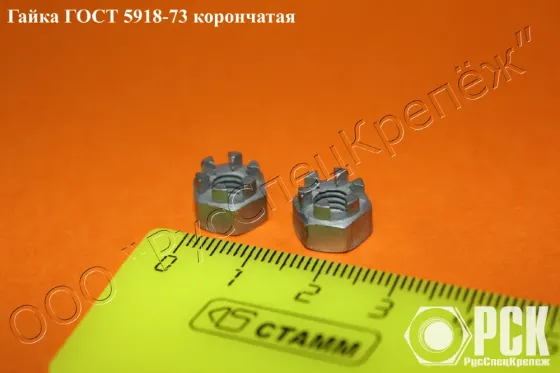 Гайка ГОСТ 5918-73 купить, корончатая гайка М30 из наличия Екатеринбург