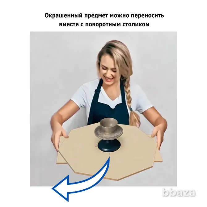 Поворотный стол для окраски предметов краскопультом или аэрографом Москва - изображение 5