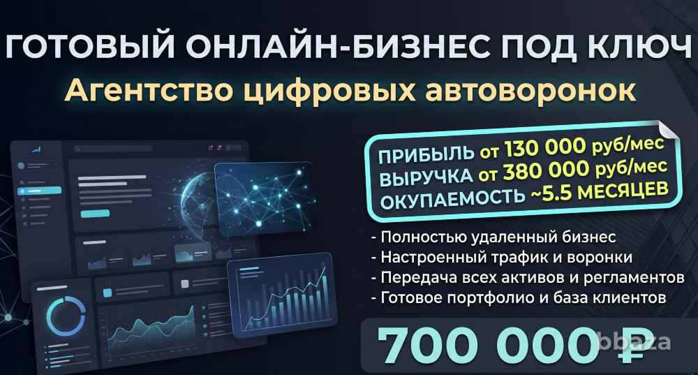 Готовый онлайн-бизнес под ключ: Агентство цифровых автоворонок с прибылью о Москва - изображение 1