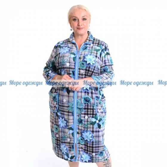Женский халат теплый велюр большие размеры от 48 до 70 Москва