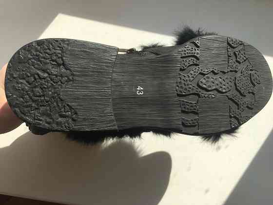 Ботинки новые мужские зима кожа черные 43 размер сапоги внутри овчина верх Москва