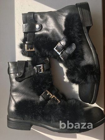 Ботинки новые мужские зима кожа черные 43 размер сапоги внутри овчина верх Москва - photo 3