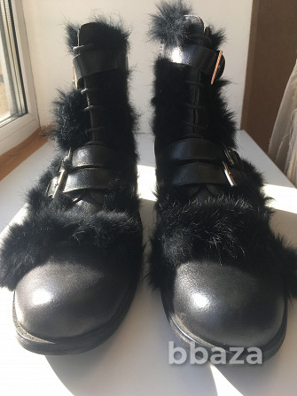 Ботинки новые мужские зима кожа черные 43 размер сапоги внутри овчина верх Москва - photo 7