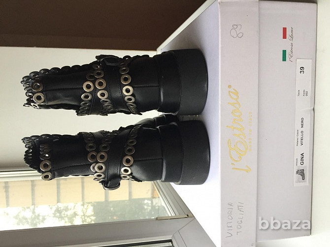Ботинки новые lestrosa италия кожа 39 черные внутри кожаные осень весна дем Москва - изображение 8