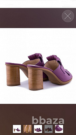 Сабо loriblu италия 39 размер кожа сиреневые фиолетовые каблук 8 см босонож Москва - изображение 3