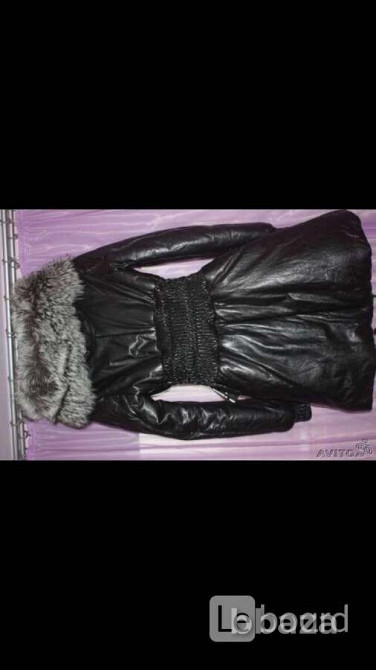 Пуховик куртка новая fashion furs италия 44 46 s m кожа черный мех чернобур Москва - изображение 2