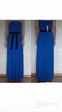 Платье сарафан длинное новое northland италия 46 48 m l размер синее ткань Москва