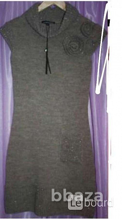 Платье новое sportstaff италия 44 46 м вязаное шерсть бежевое сарафан теплы Москва - изображение 1