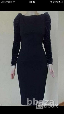 Платье футляр новое м 46 чёрное миди по фигуре ткань плотная вечернее барха Москва - photo 2